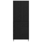 Highboard with Drawer 2 pcs Black oak Engineered Wood and Glass 3416222