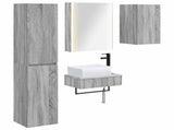 Bathroom Furniture Set 5 pcs Grey Sonoma 3407284