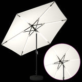 Garden Parasol with LED Lights and Base 300 x 300 cm Polyester 42036267