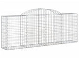 Arched Gabion Baskets 14 pcs 200x30x100/120 cm Galvanised Iron 3146122