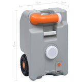 Wheeled Water Tank for Camping 25 L Grey 30135