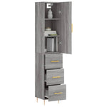 Highboard Grey Sonoma 34.5x34x180 cm Engineered Wood 3198847