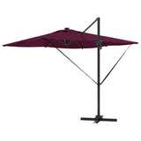 Umbrella with LED Strip Lights Bordeaux Red 286 x 284 x 270 cm 42003325