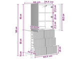 Cabinet Set 2 pcs Sonoma Oak 66 x 34.5 x 90 cm Engineered Wood 3416558