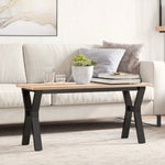 ZNTS Coffee Table Legs Y-Frame 90x30x43 cm Steel 357925