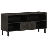 TV Cabinet Black 100x33x46 cm Solid Wood Mango 356835