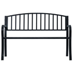 Garden Bench 125 cm Black Steel 47941