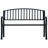Garden Bench 125 cm Black Steel 47941