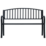 Garden Bench Black 120 cm Steel 319580