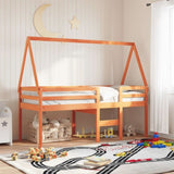 High Sleeper Bed without Mattress Wax Brown 90x190 cm Single Solid Wood Pine 3282100