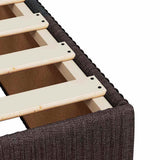 Bed Frame without Mattress Dark Brown 90x190 cm Single Fabric 3284903
