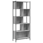 ZNTS Bookcase Grey Sonoma 72x28x172 cm Engineered Wood 3213655