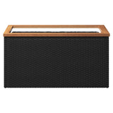 Planter Black 80x40x40 cm Poly Rattan 319416