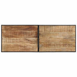 7 Piece Bar Set Solid Rough Wood Mango and Metal 3216413