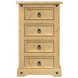 ZNTS Bedside Cabinet Corona 53x39x84 cm Solid Wood Pine 4005660