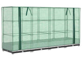 Raised Bed with Greenhouse Cover Rattan Look 160x40x123 cm 4015840