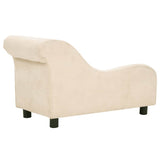 Dog Sofa with Pillow Cream 83x44x44 cm Plush 171106