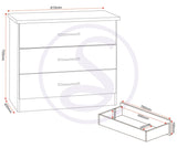 ZNTS Nevada 3 Drawer Chest 100-102-091