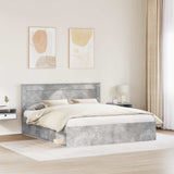 Bed Frame with Headboard Concerte 200 x 200 cm Solid Pine Wood 3410051