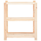 3-Tier Storage Racks 3 pcs 80x38x90 cm Solid Pinewood 150 kg 3051118
