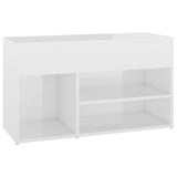 Shoe Bench High Gloss White 80x30x45 cm Engineered Wood 808753
