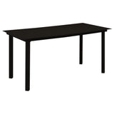 Garden Dining Set Black 3060275