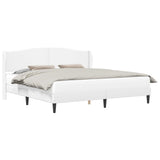 Bed Frame with Headboard White 180 x 200 cm Faux Leather 42027873