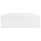 Floating Wall Shelves with Drawers 2 pcs White 80 cm 276002