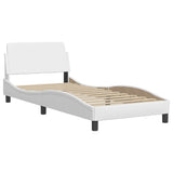Bed Frame with LED without Mattress "Hvar" White 80x200 cm 3213893