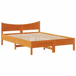 Bed Frame without Mattress Wax Brown 120x190 cm Small Double Solid Wood Pine 3323313