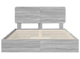 Storage Bed Grey Sonoma 120 x 200 cm Engineered Wood 3412705