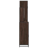 ZNTS 4 Piece Bathroom Furniture Set Brown Oak Engineered Wood 3301239