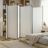 6-Panel Room Divider White 520x180 cm Fabric 350270