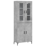 Highboard Concrete Grey 69.5x34x180 cm Engineered Wood 3198213