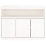 ZNTS Sideboard White 104.5x34x80 cm Solid Wood Pine 814390