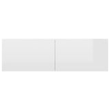 ZNTS TV Cabinets 4 pcs High Gloss White 100x30x30 cm Engineered Wood 3079271