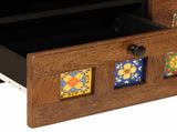 TV Cabinet with Drawer Walnut 70 x 33 x 46 cm Solid Mango Wood 4018225