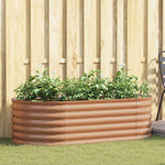 Garden Raised Bed Brown 160 x 80 x 44 cm Steel 42011333