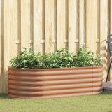 Garden Raised Bed Brown 160 x 80 x 44 cm Steel 42011333