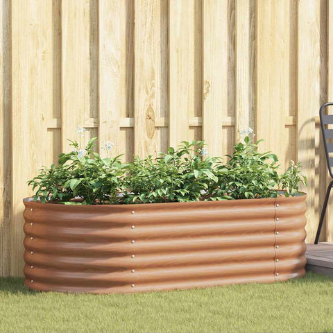 Garden Raised Bed Brown 160 x 80 x 44 cm Steel 42011333