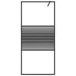 Walk-in Shower Wall Black 90x195 cm Clear ESG Glass 152146