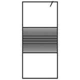 Walk-in Shower Wall Black 90x195 cm Clear ESG Glass 152146