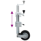 Trailer Jack Wheel 60 mm with 2 Support Tubes and 3 Split Clamps 3281611