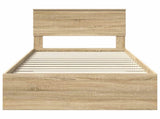 Bed Frame with Drawer Sonoma Oak 100 x 200 cm Engineered Wood 3410933