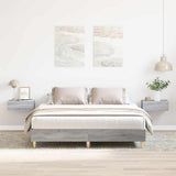 Bed Frame Grey Sonoma Engineered wood, Solid eucalyptus wood, Plywood 3328713