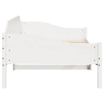 ZNTS Bed Frame without Mattress White 90x200 cm Solid Wood Pine 850915
