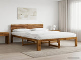 Double Bed Frame with Headboard ROSTOCK Natural 150 x 200 cm 3405429