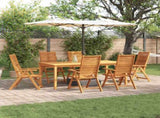 Garden Dining Set Folding 7 pcs Brown Solid Acacia Wood 3375628