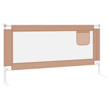 Toddler Safety Bed Rail Taupe 180x25 cm Fabric 10222