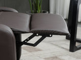 Recliner Armchair, Massage Faux Leather Push Back Reclining Chair with Adjustable Leg Rest, Side T3398P340996